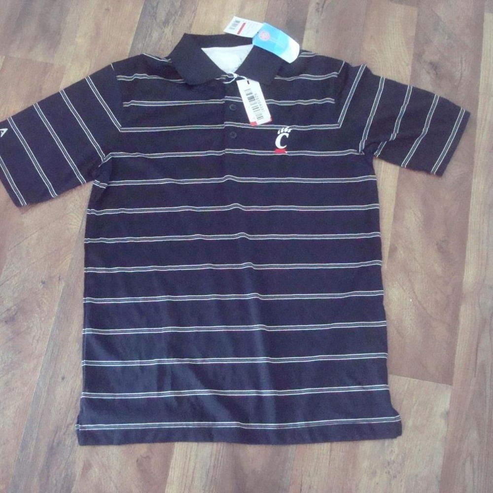 CINCINATI‎ BEARCATS SHIRT POLO STRIPED NEW S1